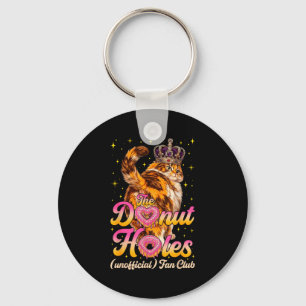 De donut gaten fan club grappige kat meme sleutelhanger