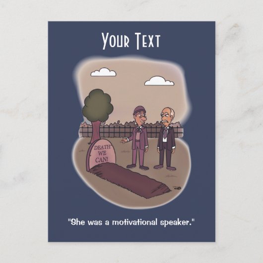 De dood die we kunnen briefkaart (Voorkant)