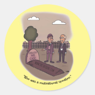 De dood die we kunnen ronde sticker