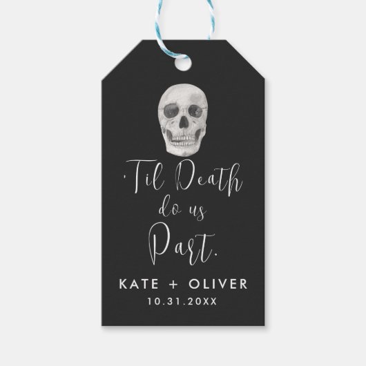 De dood doet ons deel cadeaulabel (Voorkant)