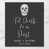 De dood doet ons deel wijn etiket (Enkel label)