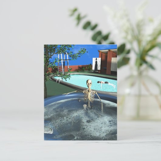 De dood duurt vanmiddag briefkaart (Staand voorkant)