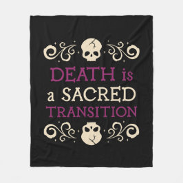 De dood is een heilige overgangsverpleegster doula fleece deken