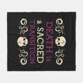 De dood is een heilige overgangsverpleegster doula fleece deken (Voorkant (Horizontaal))