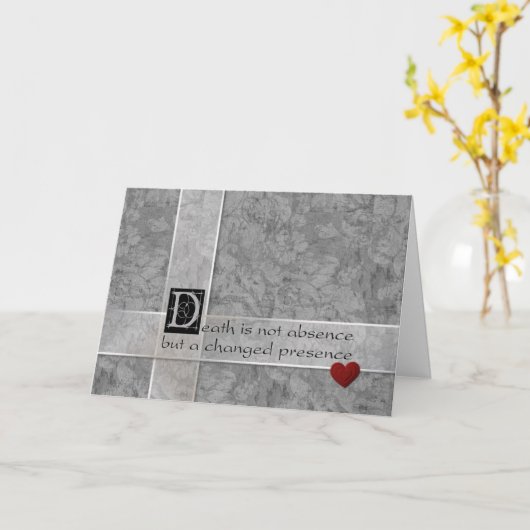 De dood is geen afwezigheid kaart (Gele Bloem)