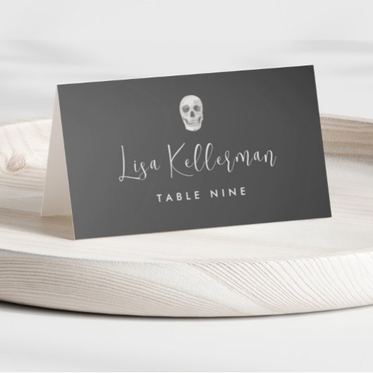 De dood maakt ons deel uit van de bruiloft plaatskaartje