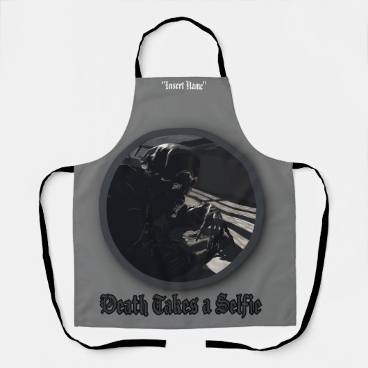 De dood neemt een Selfie Schort (Voorkant)
