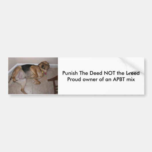 De Dood NIET de Breed straffen Bumpersticker (Voorkant)
