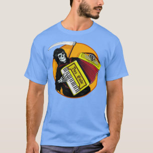 De dood speelt een onaangename accordeon t-shirt