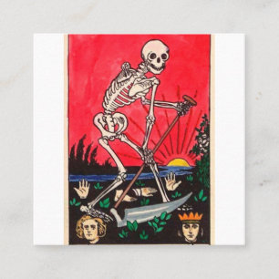 De Dood Tarot Card Vierkante Visitekaartje