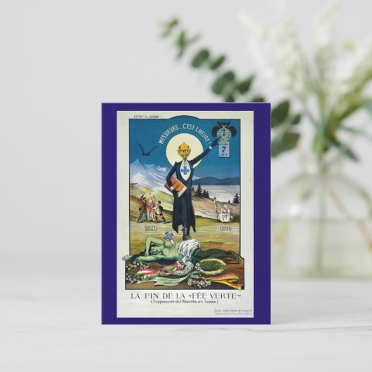 De dood van de Groene Fairy, Absinthe Briefkaart (Staand voorkant)