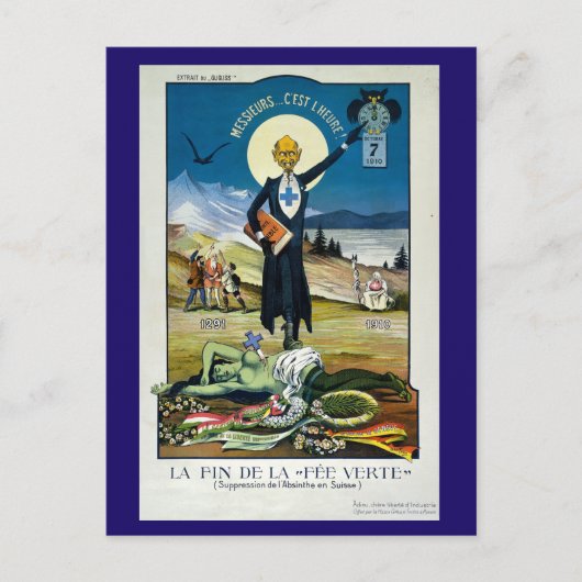 De dood van de Groene Fairy, Absinthe Briefkaart (Voorkant)