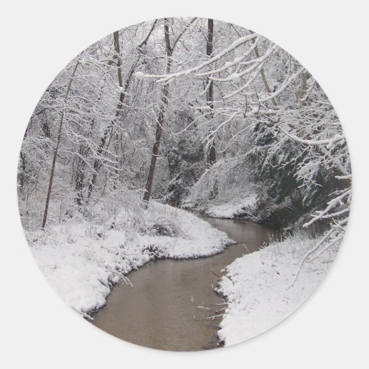 De dood van de winter ronde sticker (Voorkant)