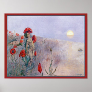De dood van "Der Tod" door Hans Baluschek Poster