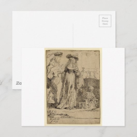 De dood van een getrouwd stel - Rembrandt Briefkaart (Voorkant / Achterkant)