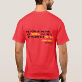 De dood van één man is een tragedie... t-shirt (Achterkant)