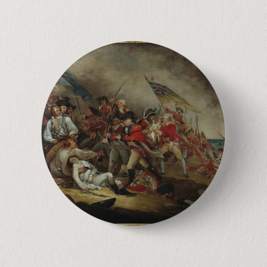 De dood van generaal Warren in Bunker Hill Ronde Button 5,7 Cm (Voorkant)