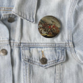 De dood van generaal Warren in Bunker Hill Ronde Button 5,7 Cm (In situ)