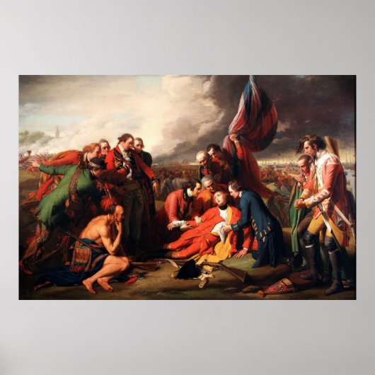De dood van generaal Wolfe door Benjamin West 1770 Poster (Voorkant)