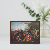 De dood van generaal Wolfe door West, Benjamin Briefkaart (Staand voorkant)