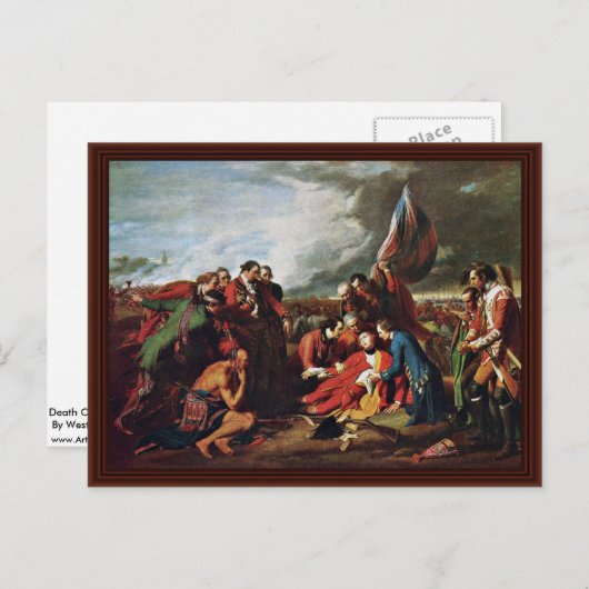 De dood van generaal Wolfe door West, Benjamin Briefkaart (Voorkant / Achterkant)