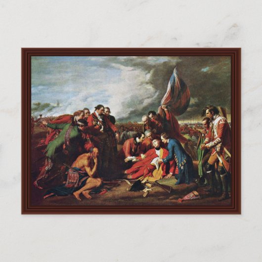 De dood van generaal Wolfe door West, Benjamin Briefkaart (Voorkant)