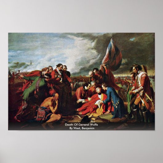 De dood van generaal Wolfe door West, Benjamin Poster (Voorkant)