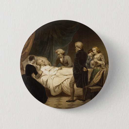 De dood van George Washington Ronde Button 5,7 Cm (Voorkant)