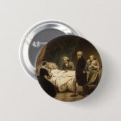 De dood van George Washington Ronde Button 5,7 Cm (Voorkant /achterkant)