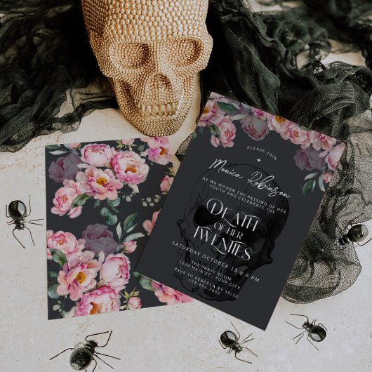 De dood van haar twintiger 30ste verjaardag kaart