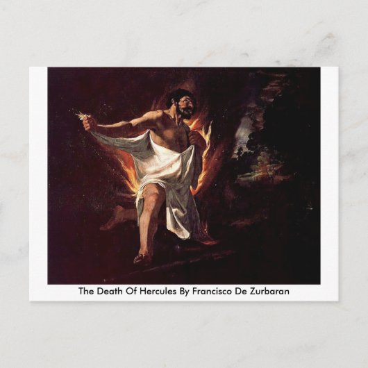 De dood van Hercules door Francisco de Zurbaran Briefkaart (Voorkant)