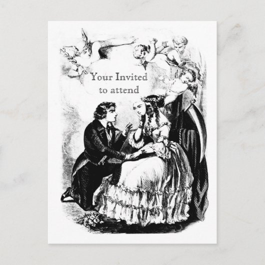 De dood van het briefkaart van de Charms-uitnodigi (Voorkant)