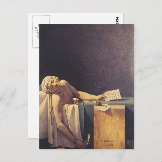 De dood van Marat Briefkaart (Voorkant / Achterkant)