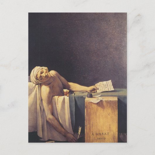 De dood van Marat Briefkaart (Voorkant)