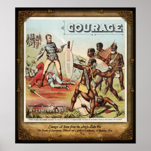 De dood van Melvill & Coghill in Isandlwana Poster (Voorkant)