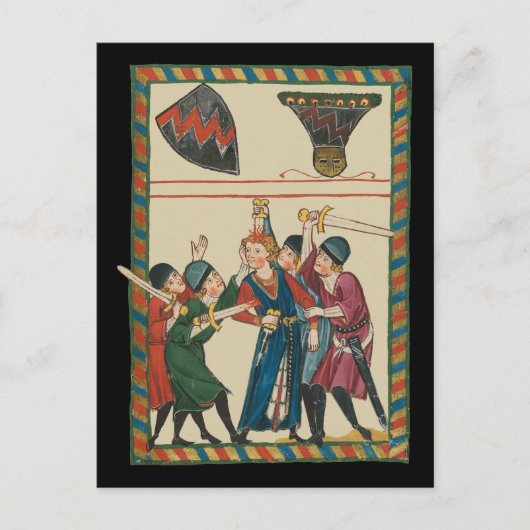 De dood van Reinmar von Brennenberg Briefkaart (Voorkant)