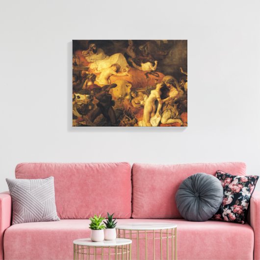 De dood van Sardanapalus Canvas Afdruk (Insitu (Woonkamer))