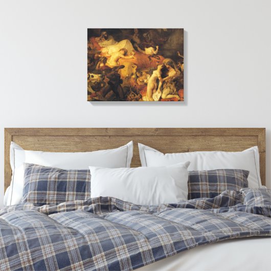 De dood van Sardanapalus Canvas Afdruk (Insitu (Slaapkamer))