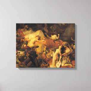 De dood van Sardanapalus Canvas Afdruk