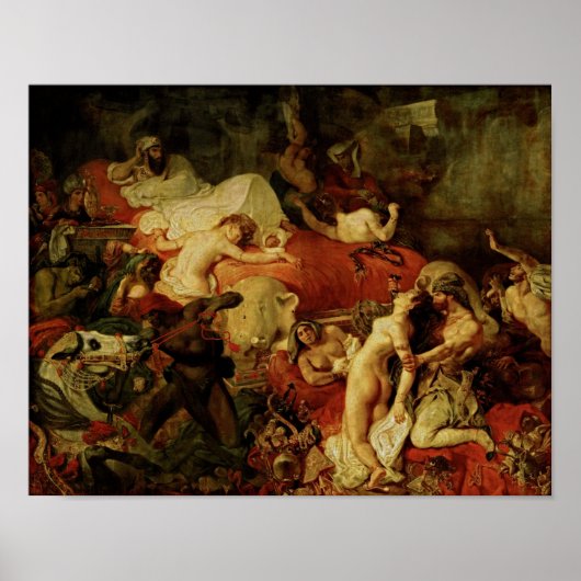 De dood van Sardanapalus door Delacroix - Poster (Voorkant)