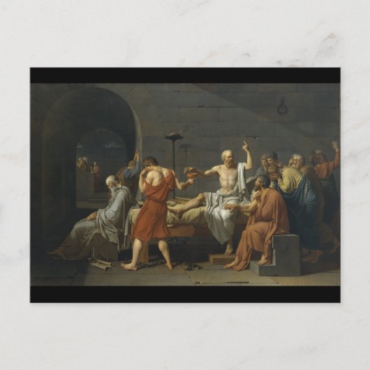 De dood van SOCRATES Briefkaart (Voorkant)