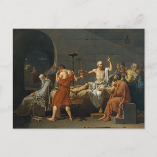 De dood van SOCRATES Briefkaart (Voorkant)
