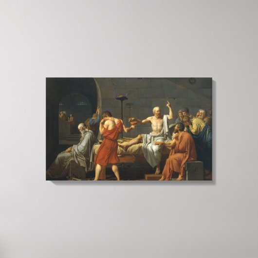 De dood van Socrates Canvas Afdruk (Voorkant)