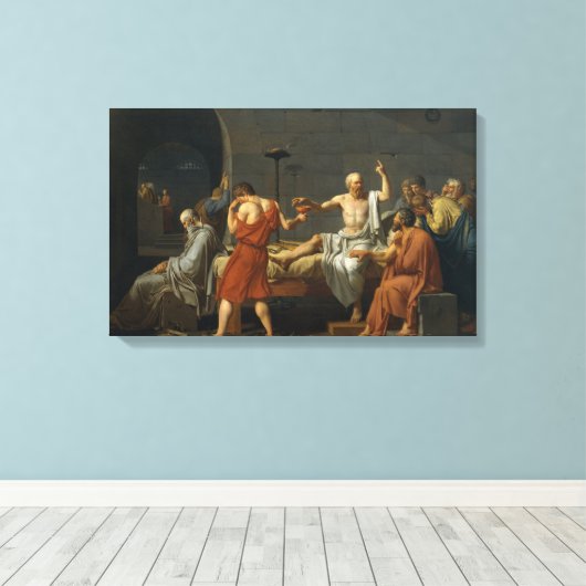 De dood van Socrates Canvas Afdruk (Insitu (Houten vloer))