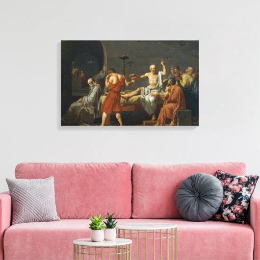 De dood van Socrates Canvas Afdruk (Insitu (Woonkamer))