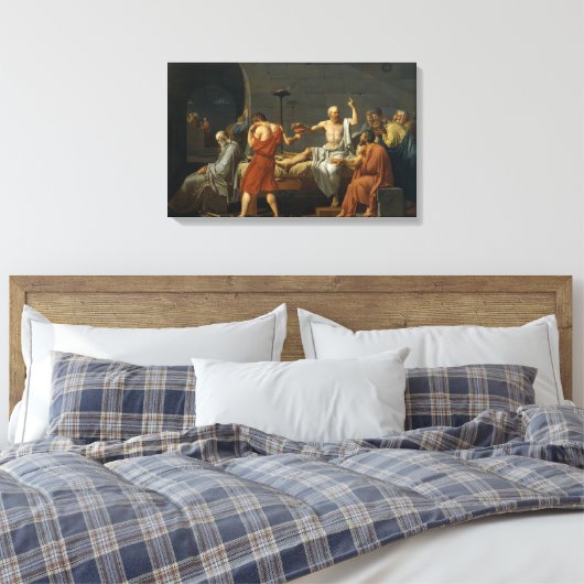 De dood van Socrates Canvas Afdruk (Insitu (Slaapkamer))