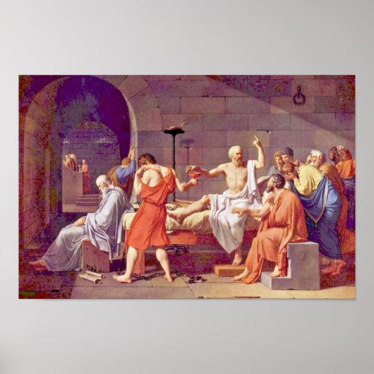 De dood van SOCRATES door David Jacques-Louis (bes Poster (Voorkant)