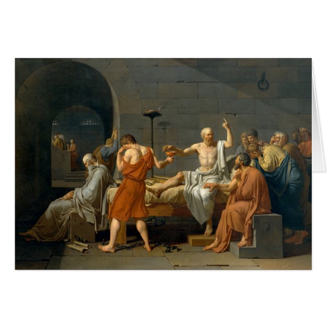 De dood van Socrates door Jacques-Louis David (Voorkant Horizontaal)