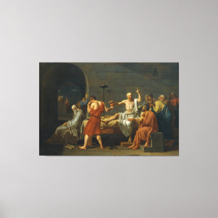 De dood van Socrates door Jacques-Louis David 1787 Canvas Afdruk