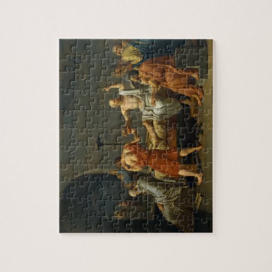 De dood van Socrates door Jacques-Louis David 1787 Legpuzzel (Verticaal)